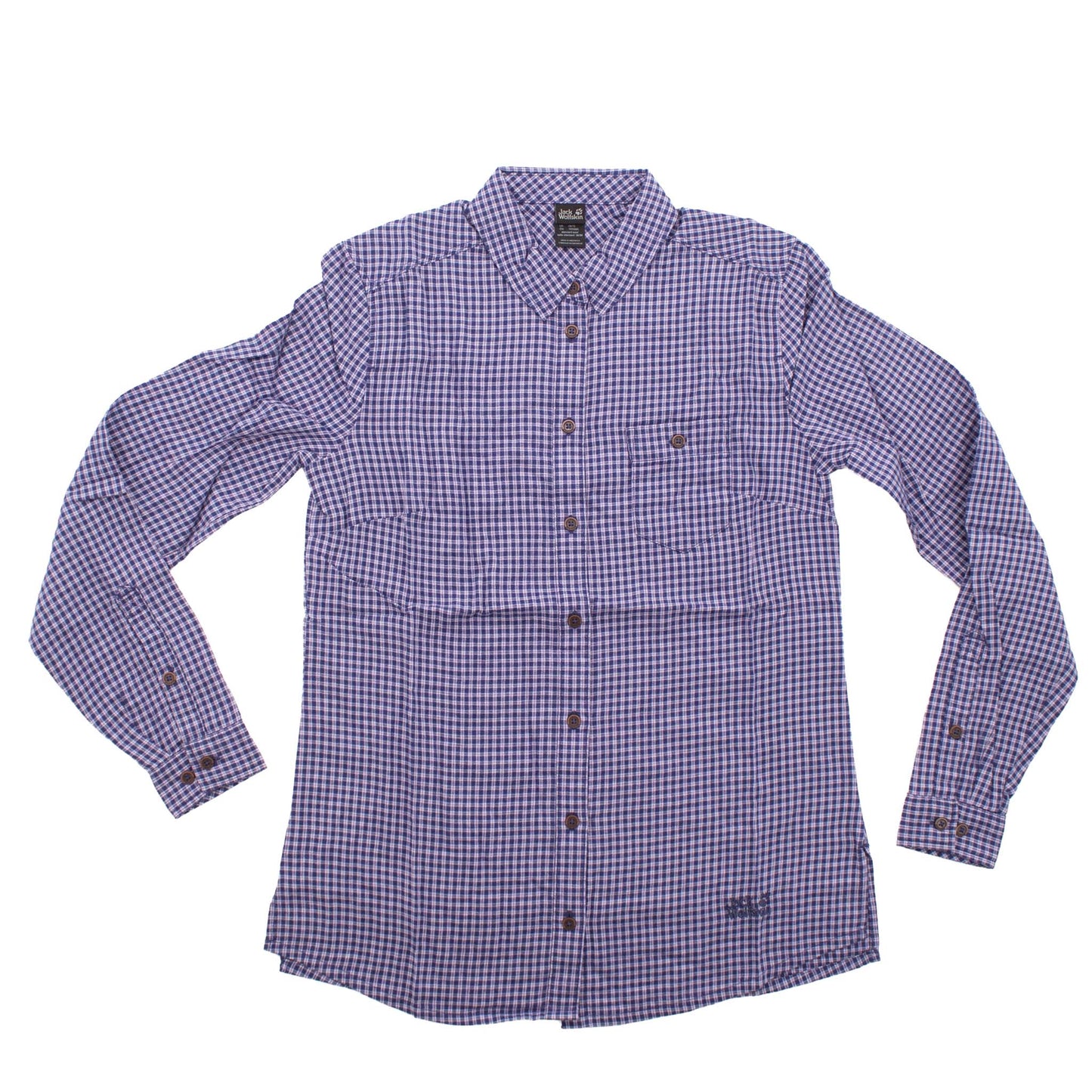 Jack Wolfskin Alin Shirt Damen langarm Bluse Blau Hemd 1402701-7447