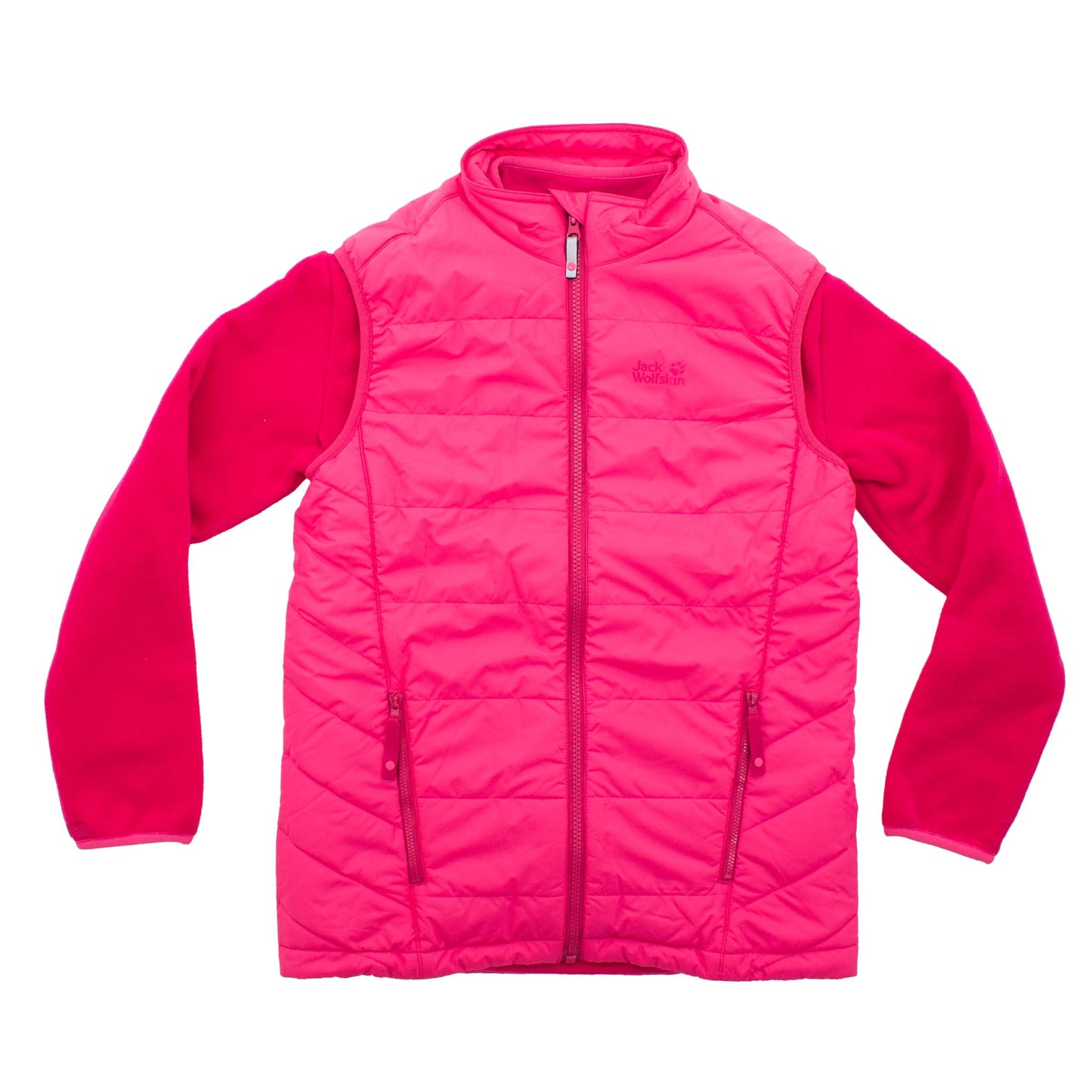 Jack Wolfskin Glen Dale Kids Fleecejacke Kinder Weste 2-in-1 Sweatjacke