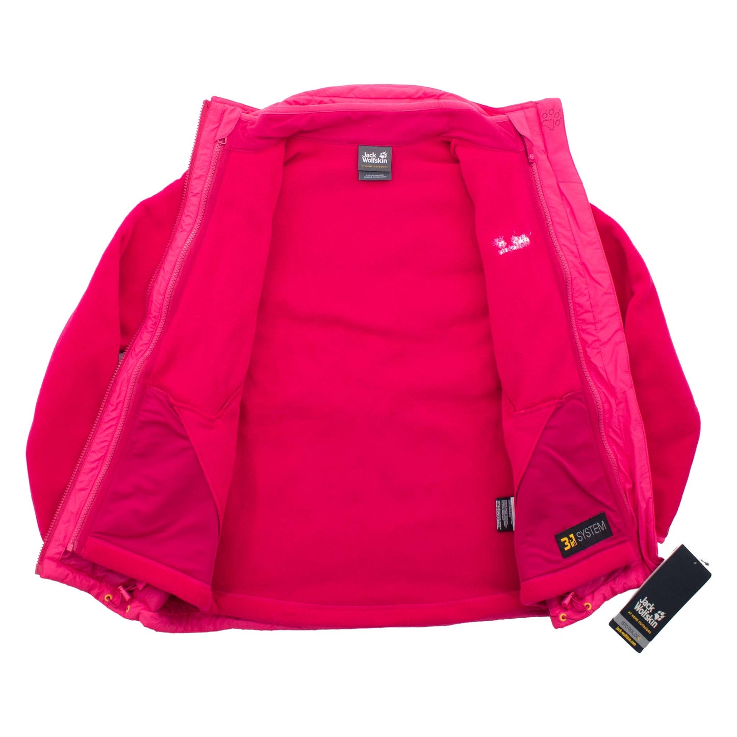 Jack Wolfskin Glen Dale Kids Fleecejacke Kinder Weste 2-in-1 Sweatjacke