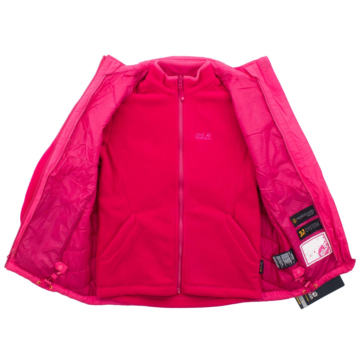 Jack Wolfskin Glen Dale Kids Fleecejacke Kinder Weste 2-in-1 Sweatjacke
