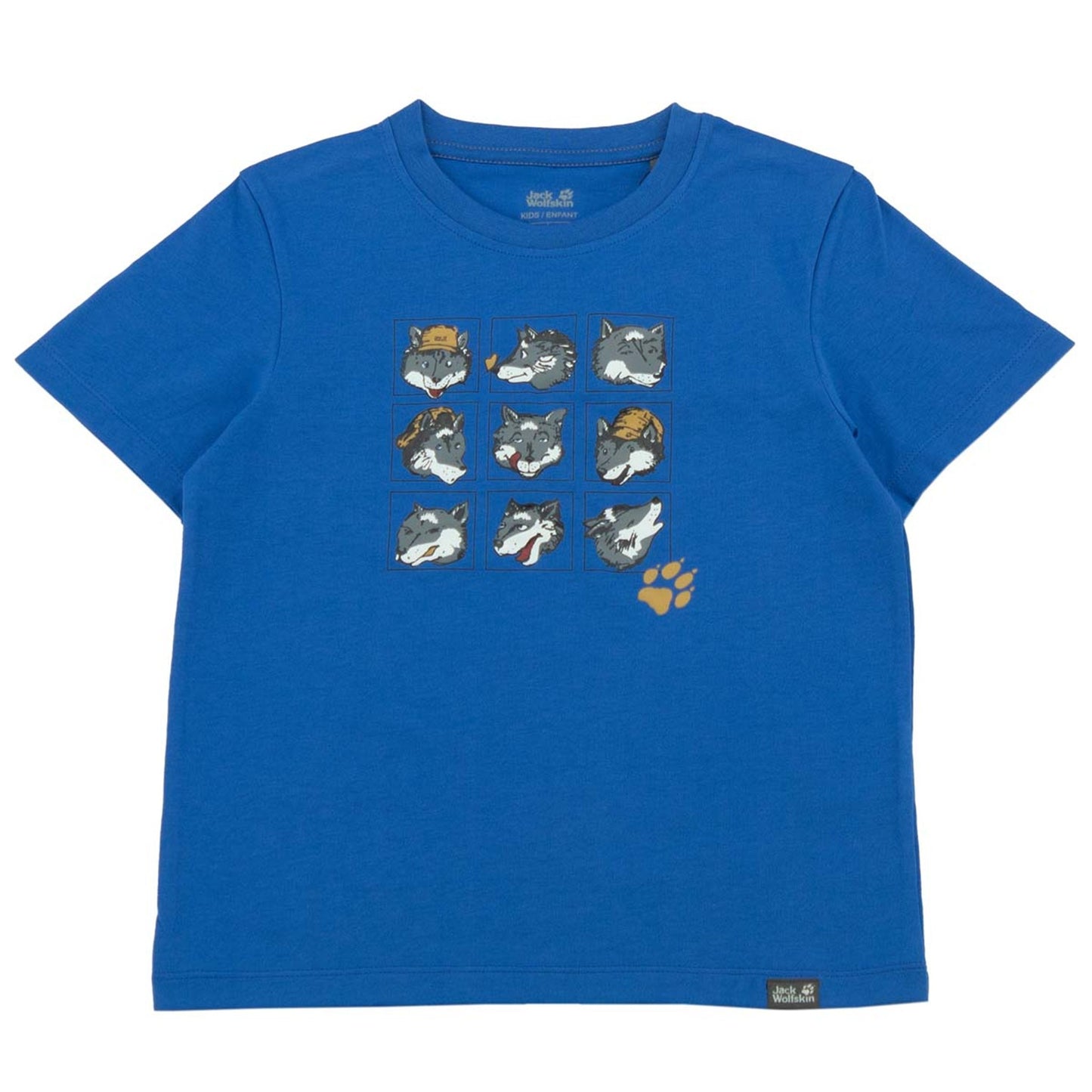 Jack Wolfskin Many Wolve Tee Kinder T-Shirt kurzarm Shirt Baumwolle 1608801-1201