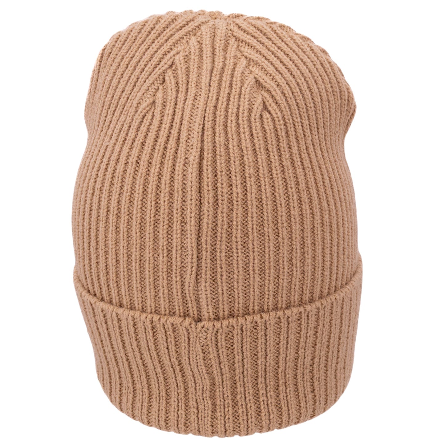 Brand Dealers Arena e.K. - BDA24 tan ribbed knit polyester beanie, one size, classic cuff style for winter or outdoor wear.