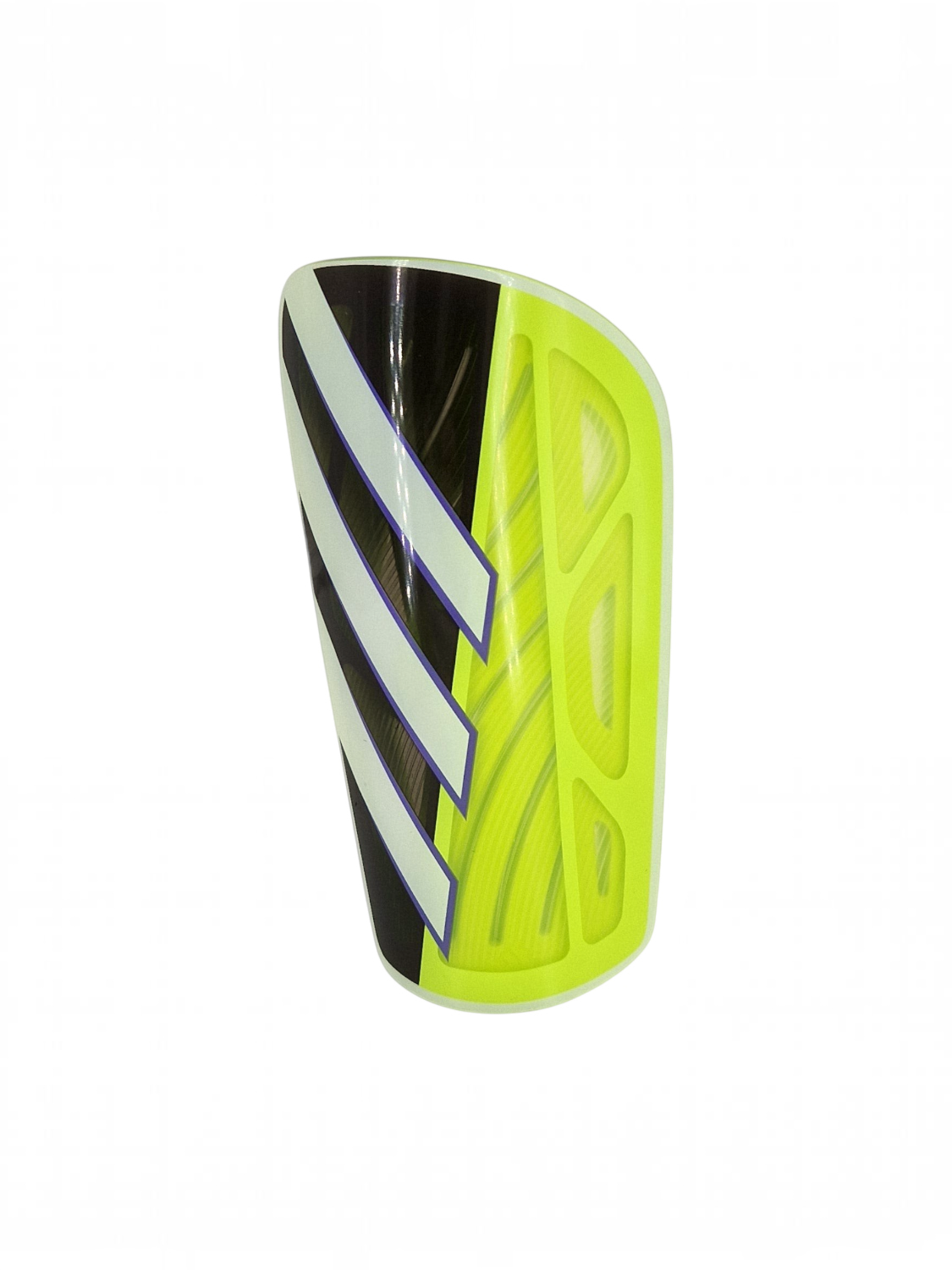 Brand Dealers Arena e.K. - BDA24 Adidas Tiro SG LGE soccer shin guard in neon yellow and black with white stripes