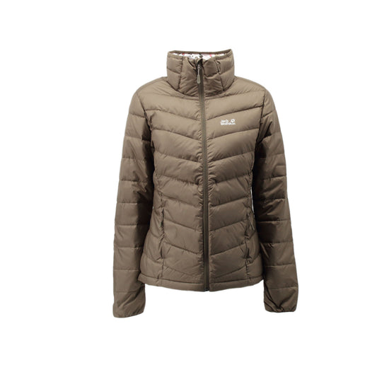 Jack Wolfskin Helium Peak Stormlock Outdoor Down Jacket Daunenjacke Damen grau