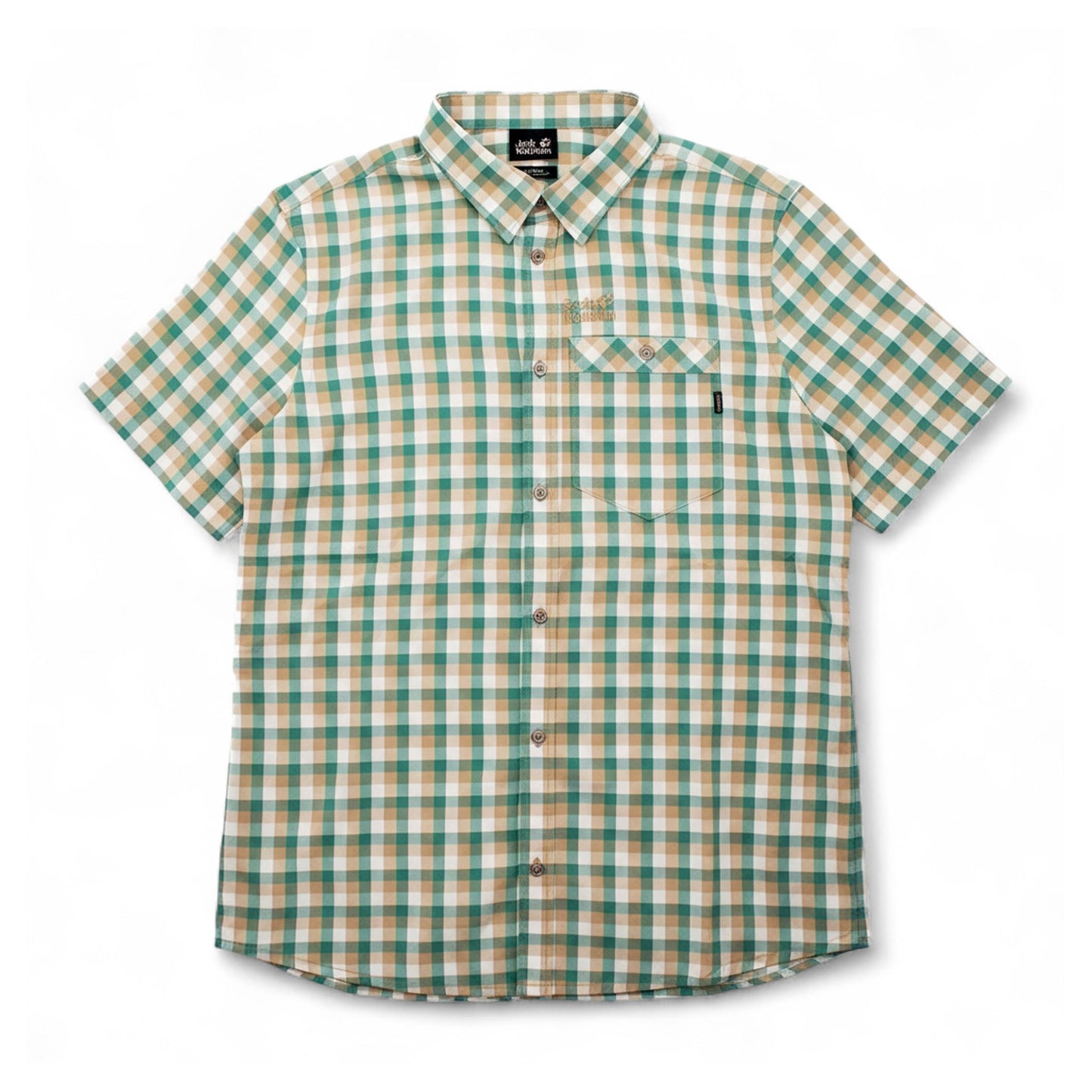 Jack Wolfskin Napo River Shirt Emerald kurzarm Herren Hemd Outdoor