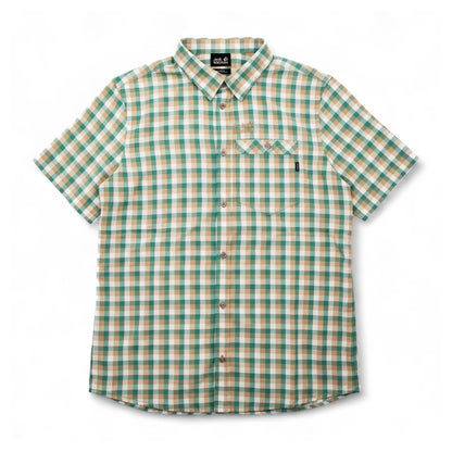 Jack Wolfskin Napo River Shirt Emerald kurzarm Herren Hemd Outdoor