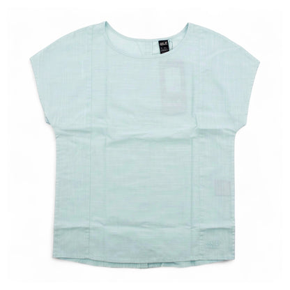 Jack Wolfskin Shirt Linen Look Top Damen kurzarm Bluse