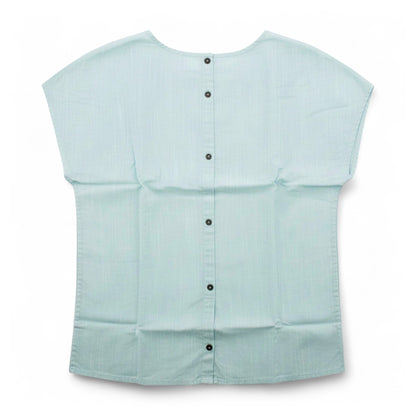 Jack Wolfskin Shirt Linen Look Top Damen kurzarm Bluse