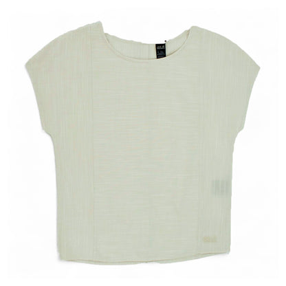 Jack Wolfskin Shirt Linen Look Top Damen kurzarm Bluse
