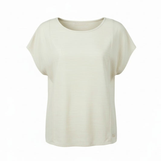 Jack Wolfskin Shirt Linen Look Top Damen kurzarm Bluse