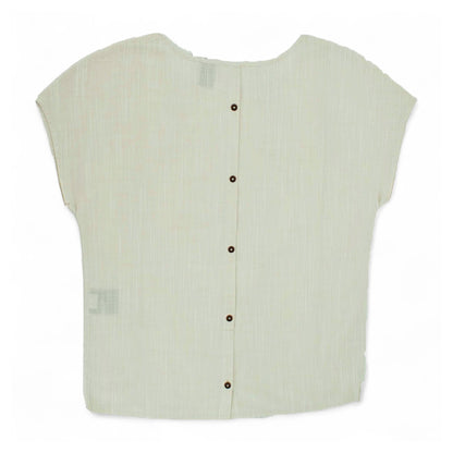 Jack Wolfskin Shirt Linen Look Top Damen kurzarm Bluse