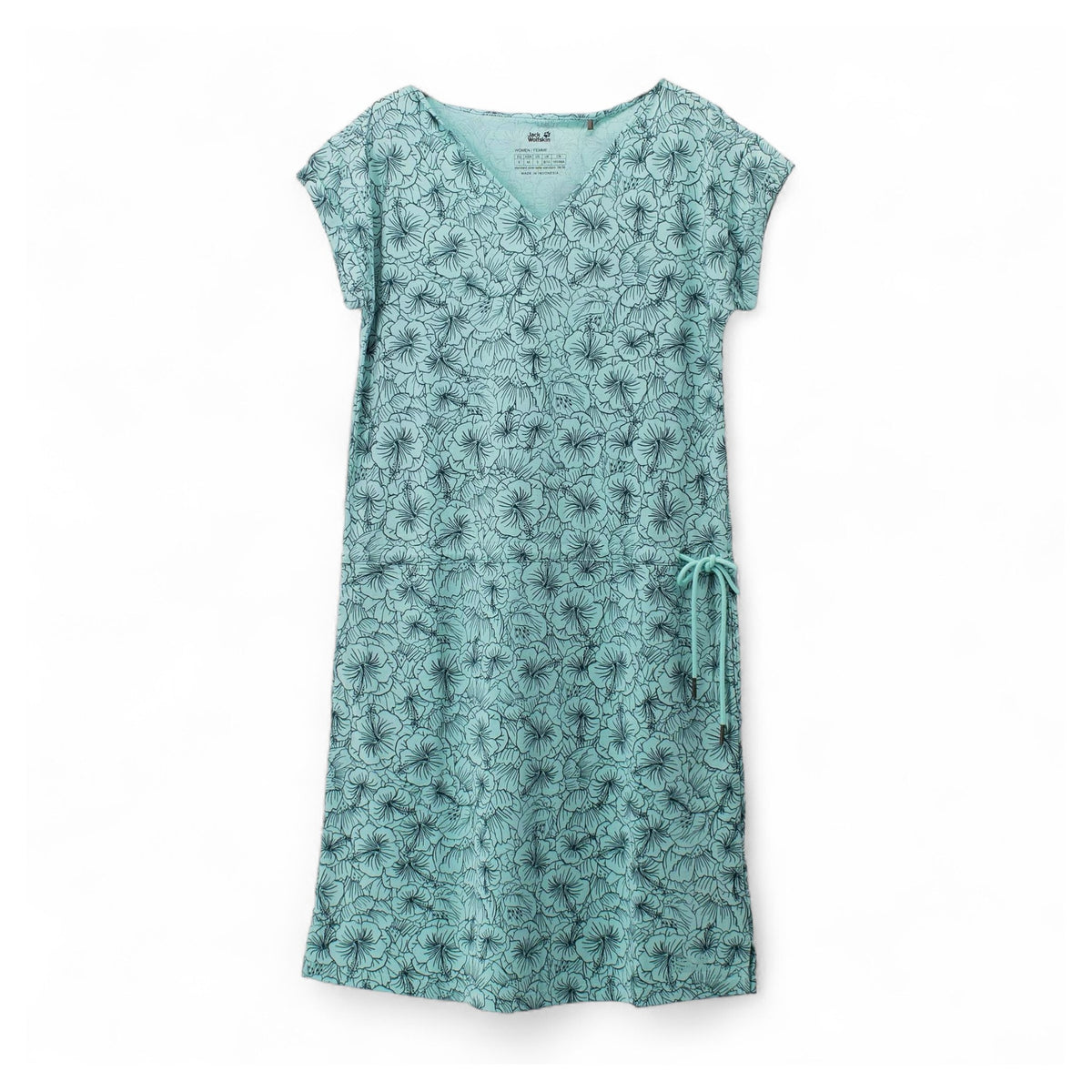 Jack Wolfskin Dress Aop Damen Kleid Sommerkleid kurzarm Blumen 1505331-7757