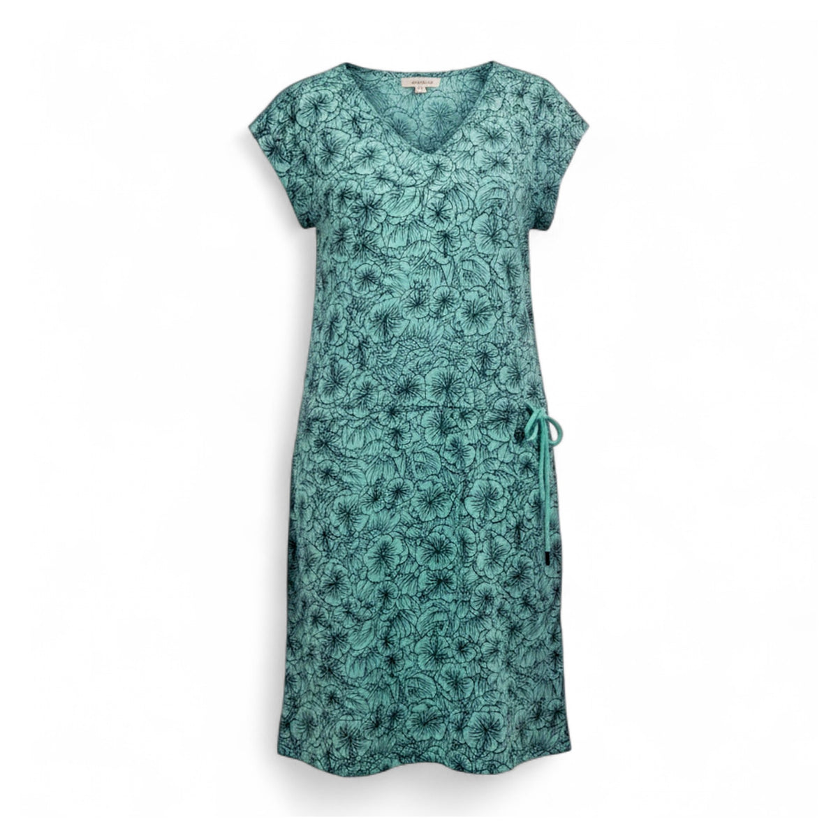 Jack Wolfskin Dress Aop Damen Kleid Sommerkleid kurzarm Blumen 1505331-7757