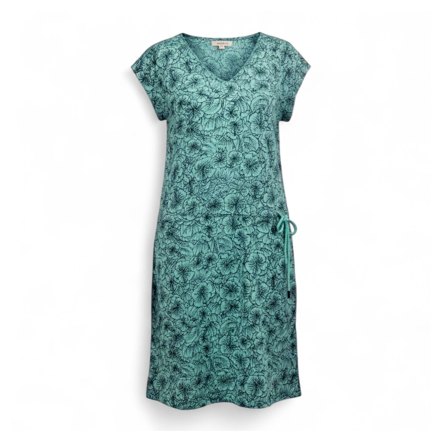 Jack Wolfskin Dress Aop Damen Kleid Sommerkleid kurzarm Blumen 1505331-7757