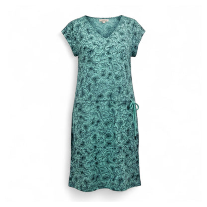 Jack Wolfskin Dress Aop Damen Kleid Sommerkleid kurzarm Blumen 1505331-7757
