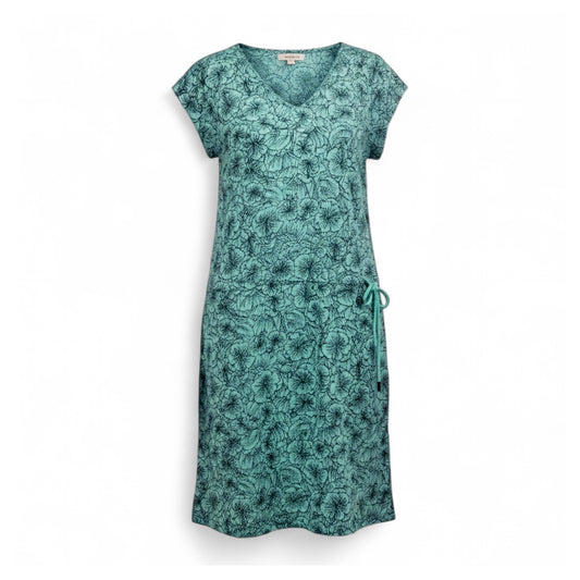 Jack Wolfskin Dress Aop Damen Kleid Sommerkleid kurzarm Blumen 1505331-7757