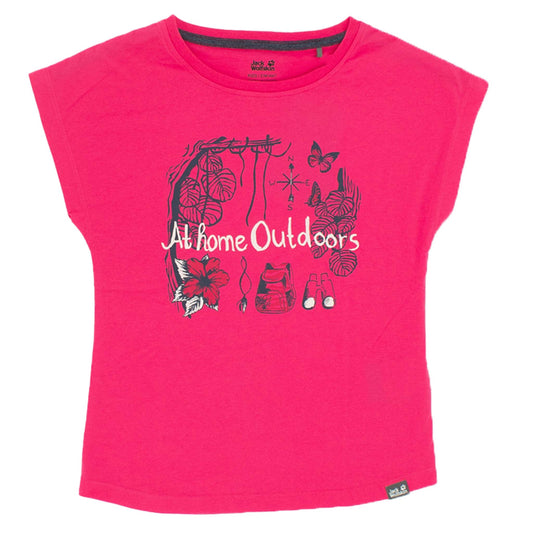 Jack Wolfskin Brand Tee T-Shirt Kinder kurzarm Shirt Baumwolle 1607261-2145-1