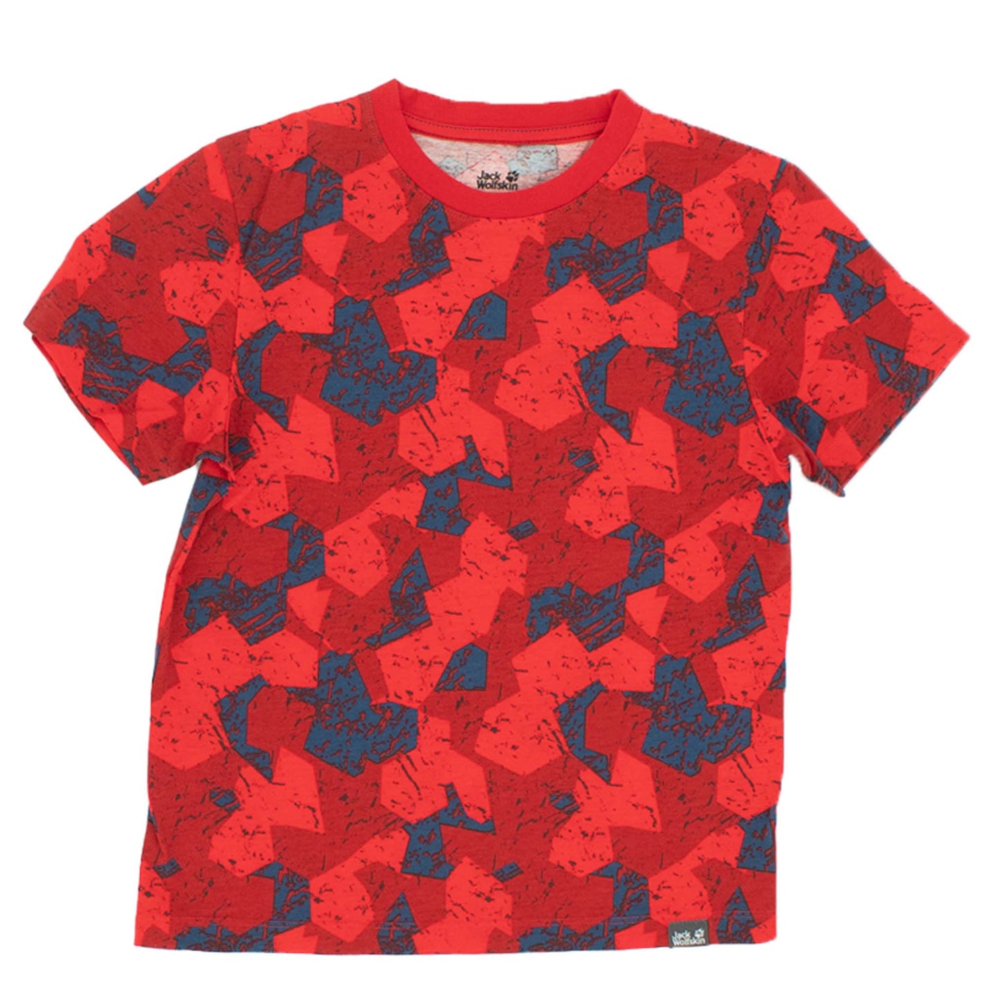 Jack Wolfskin Marble Tee Boys Kinder T-Shirt kurzarm Rot 1607421-7978