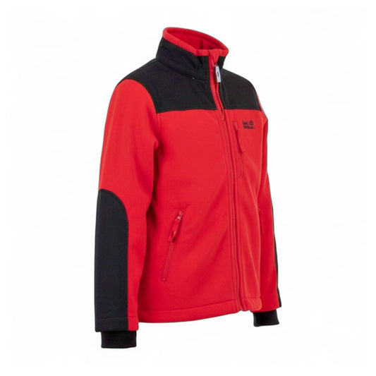 Jack Wolfskin Blizzard Jacke Kids Fleece Windjacke Stormlock Rot 1608651-2590