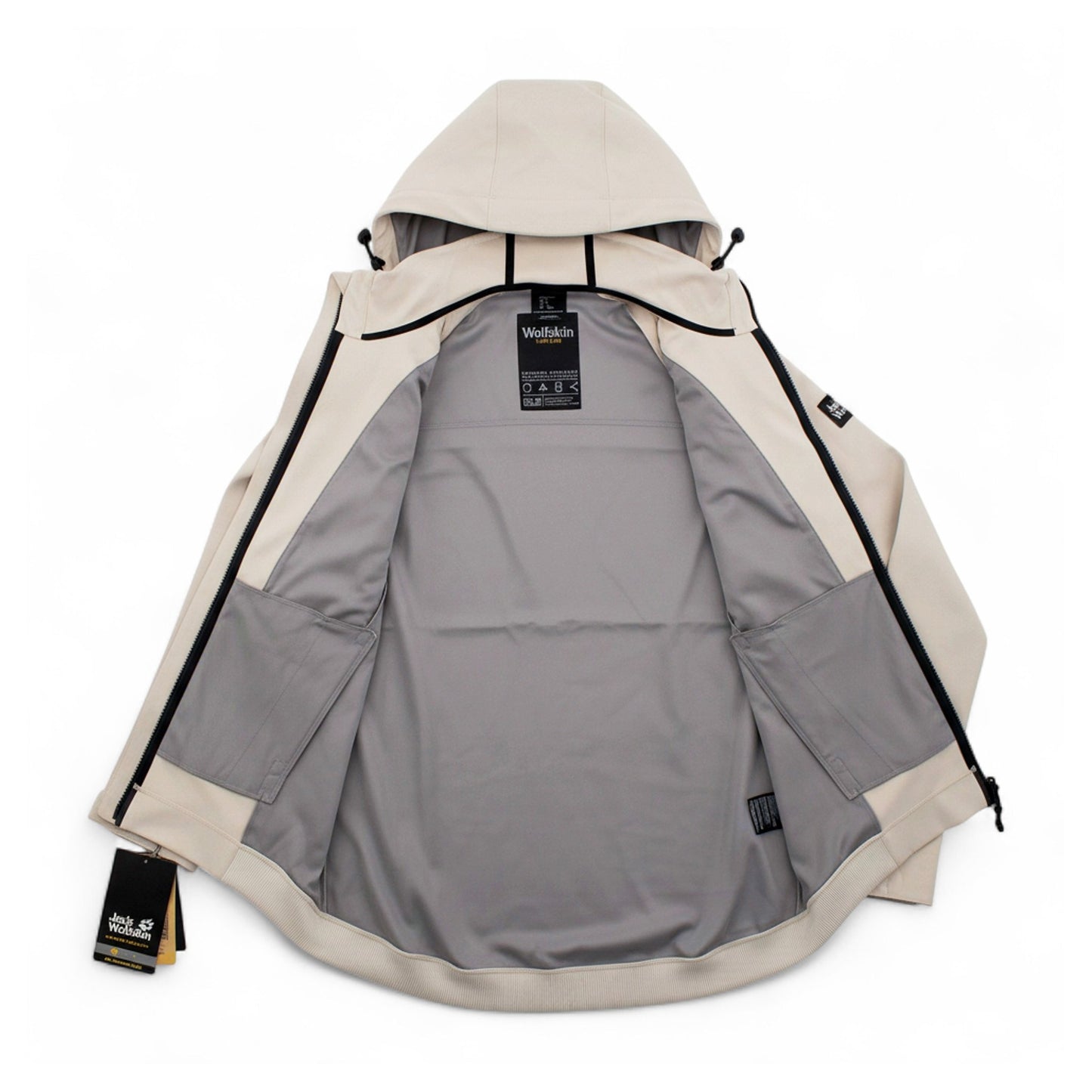 Jack Wolfskin Hooded Fleece Jacke Damen Color Block Outdoor