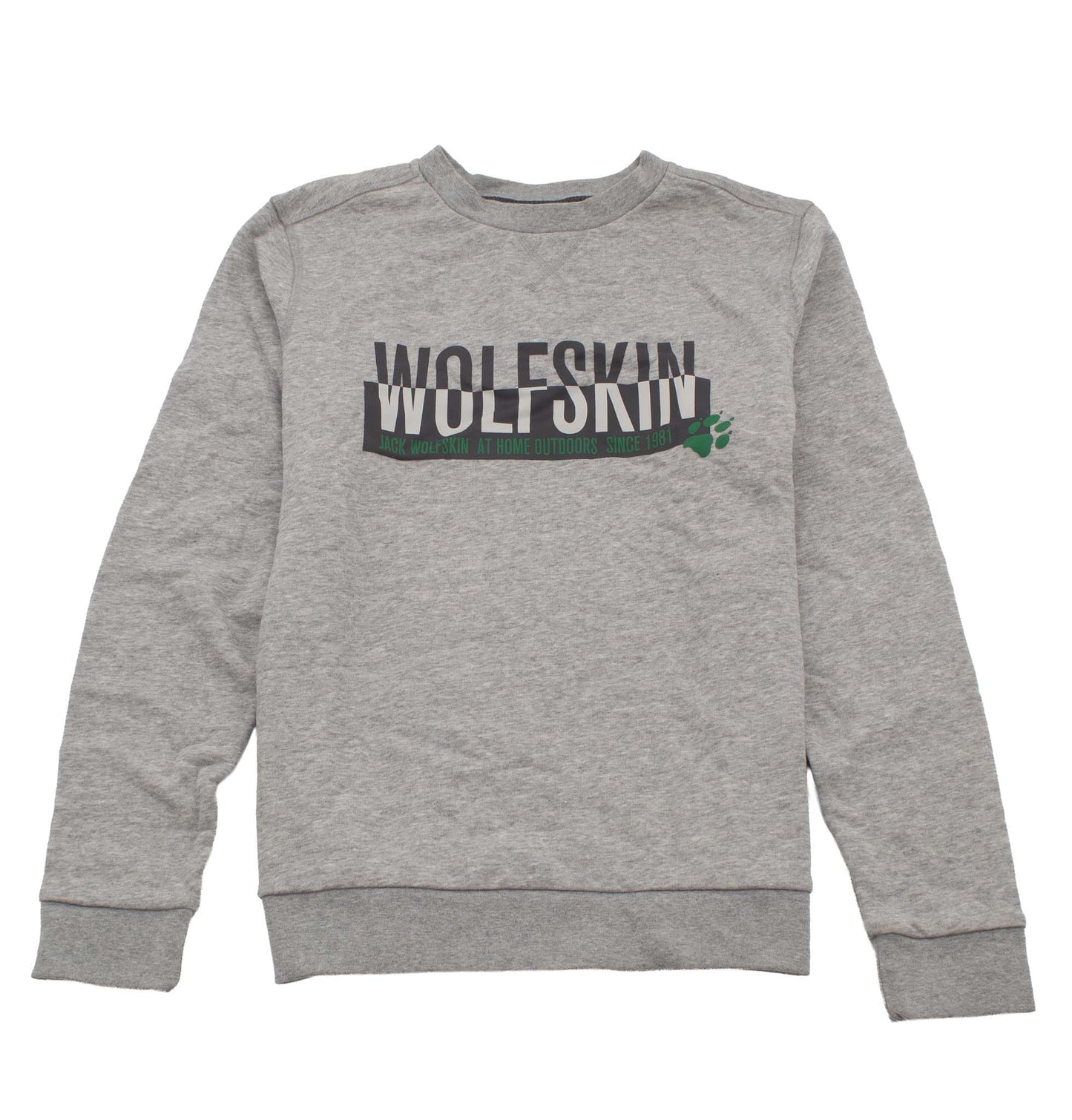 Jack Wolfskin Slogan Sweatshirt Herren Pullover Grau Gr. M