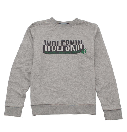 Jack Wolfskin Slogan Sweatshirt Herren Pullover Grau Gr. M