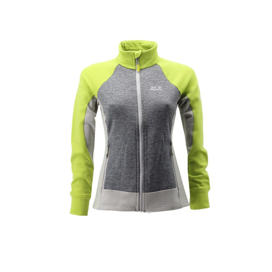 Jack Wolfskin Sky Peak HDD Hybrid Nature Tech Fleece Outdoor Jacke Damen grün