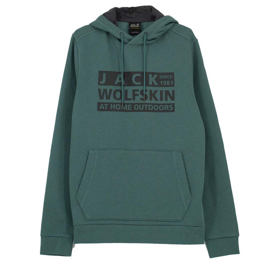 Jack Wolfskin Brand Logo Hoody Herren Kapuzenpullover Sweatshirt 1709201-1159