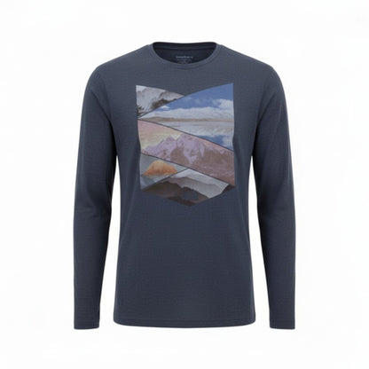 Jack Wolfskin Print Longsleeve Shirt Herren Sportshirt Berg Wandershirt