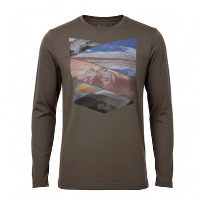 Jack Wolfskin Print Longsleeve Shirt Herren Sportshirt Berg Wandershirt