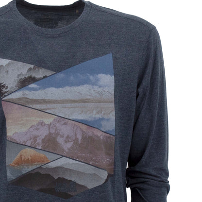 Jack Wolfskin Print Langarm Shirt Herren Sportshirt Berg Wandershirt