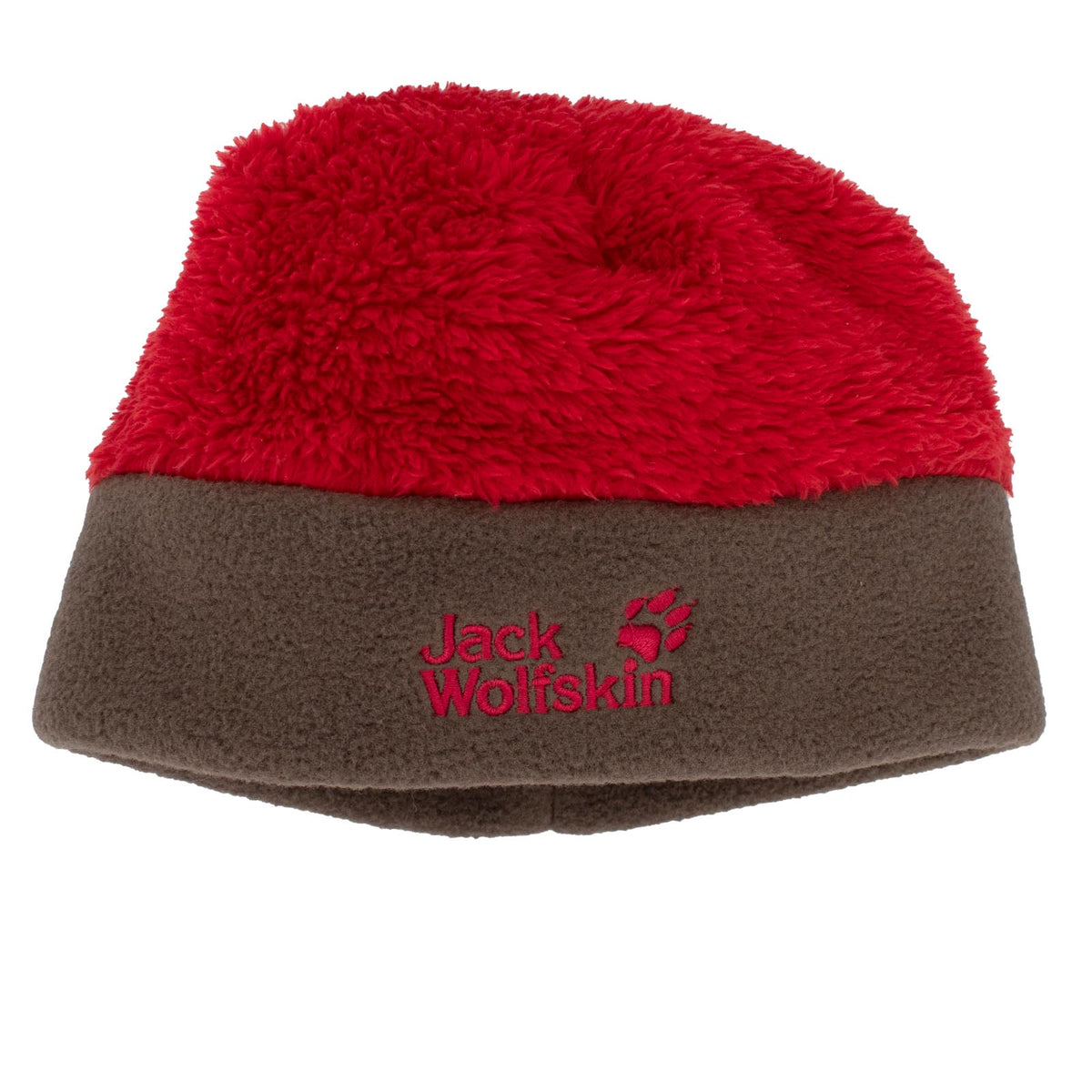 Jack Wolfskin Kids Highloft Cap Kinder Mütze Fleece Wintermütze Rot 1900441-2210 – Bild 1
