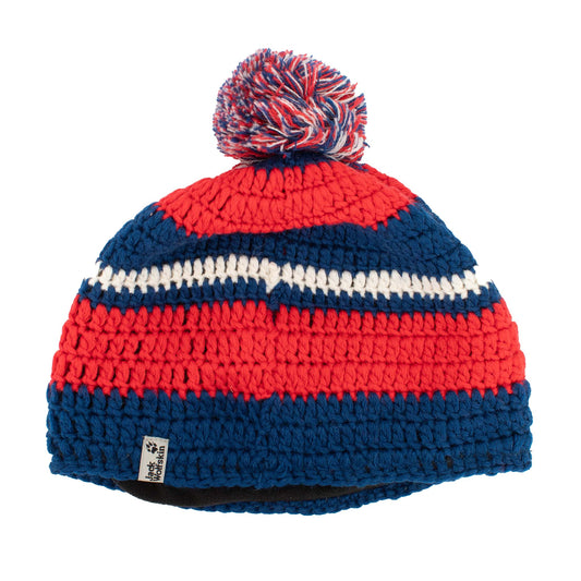 Jack Wolfskin Crochet Cap Mütze Winter Bommelmütze Strickmütze 1902911-1113