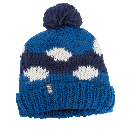 Jack Wolfskin Fluffy Check Cap Mütze Winter Bommelmütze Strickmütze 1903831-1127