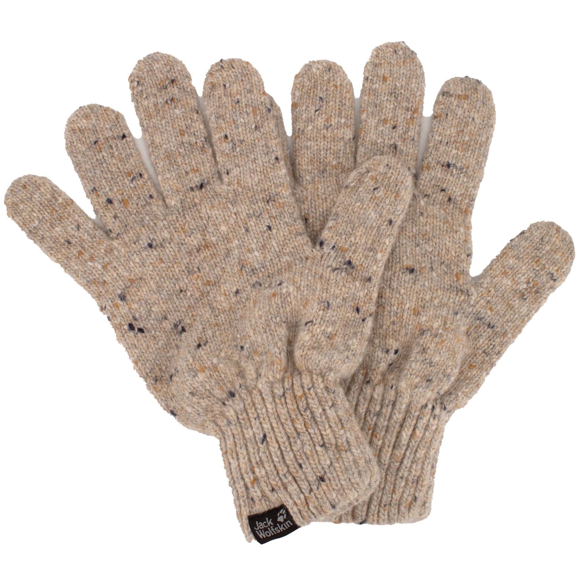 Jack Wolfskin Merino Glove Handschuhe Strickhandschuhe Wolle Beige 1907441-5605