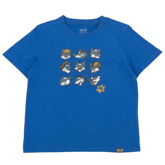 Jack Wolfskin Many Wolve Tee Kinder T-Shirt kurzarm Shirt Baumwolle 1608801-1201 128