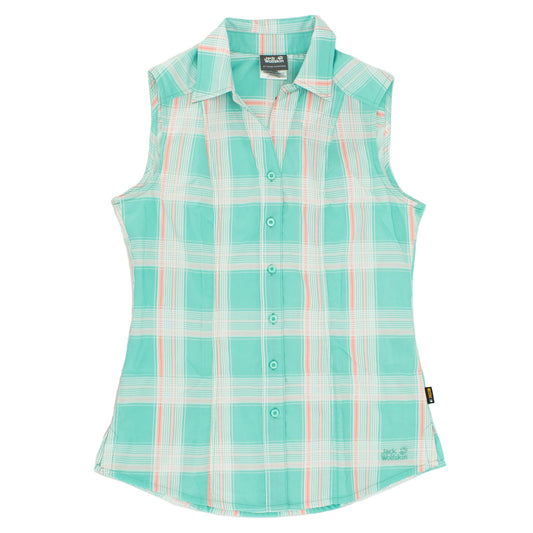 Jack Wolfskin Moana Shirt Damen Bluse T-Shirt ärmellos Grün 5011281-7645