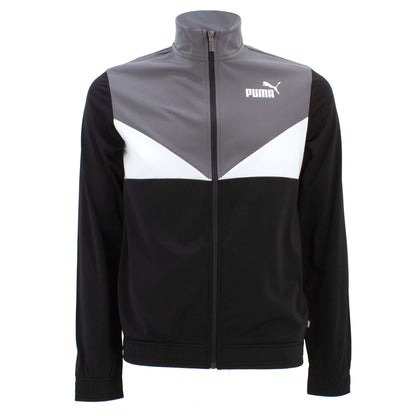 Puma Colorblock Kinder Trainingsanzug Poly Suit Jogginganzug Schwarz Jacke Hose