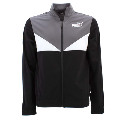 Puma Colorblock Kinder Trainingsanzug Poly Suit Jogginganzug Schwarz Jacke Hose