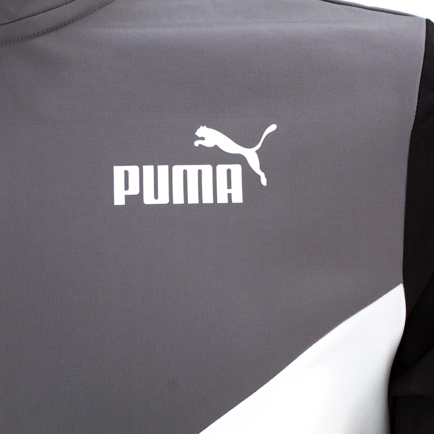 Puma Colorblock Kinder Trainingsanzug Poly Suit Jogginganzug Schwarz Jacke Hose