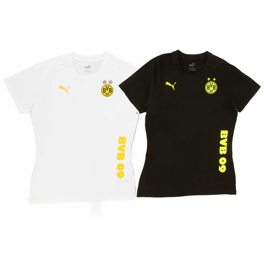 Puma BVB Borussia Dortmund Damen Casuals T-Shirt weiß schwarz 759088-05/-08