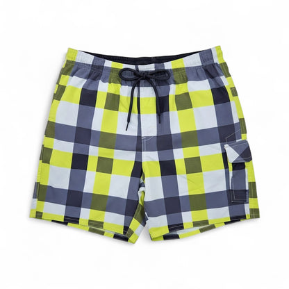 Adidas Y CHECK ML Kinder Badehose Schwimm-Shorts Karomuster S16451 – Bild 2