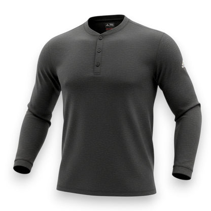 Adidas Golf Travel Wool Henley Shirt Herren Sportshirt Longsleeve