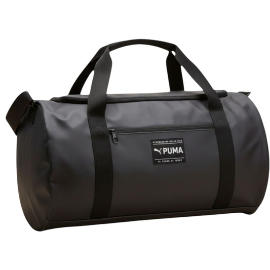 Brand Dealers Arena e.K. - BDA24 black polyester Puma duffle bag with shoulder strap and large opening main compartment.
