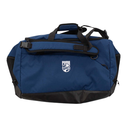 Brand Dealers Arena e.K. - BDA24 blue 100% polyester Puma basketball duffle bag with large opening main compartment and reflective details.