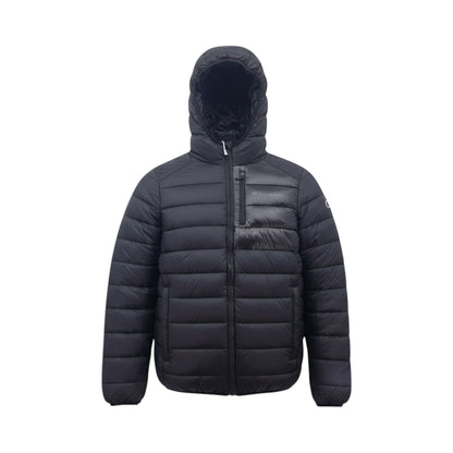 Champion Outdoor Stepp-Jacke für Herren mit Kapuze Schwarz 219184-KK001