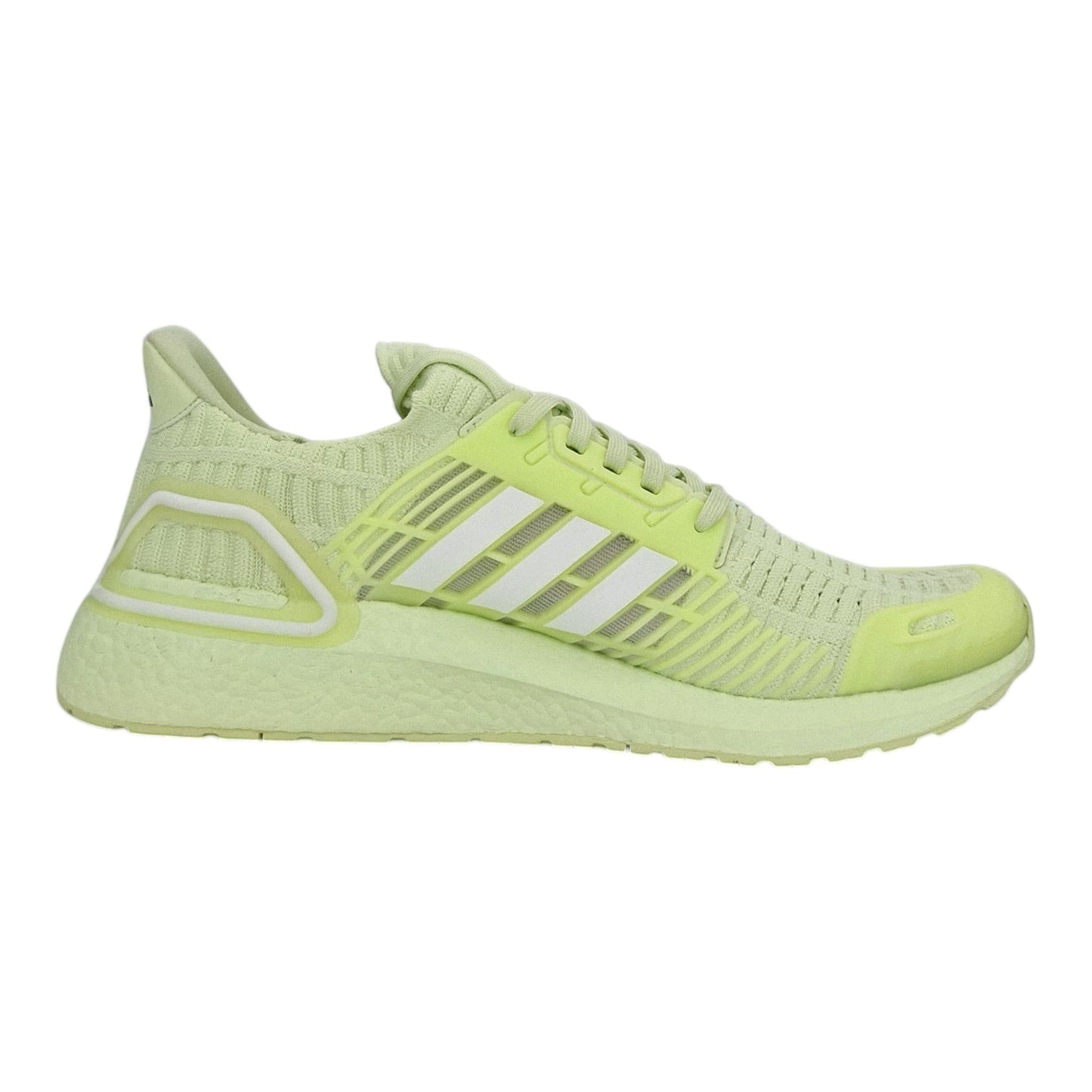 Brand Dealers Arena e.K. - BDA24 Adidas Ultraboost CC_1 DNA lime green textile and synthetic running shoes with white 3-stripe detail and lace-up closure.
