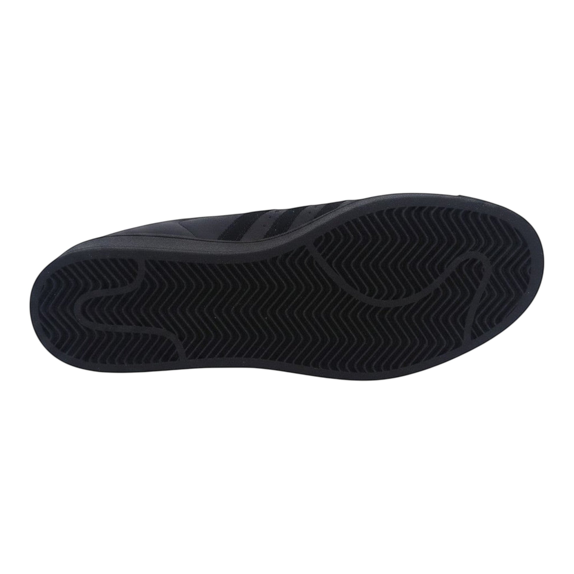 Schwarze Adidas Superstar ADV X UNITY Leder-Sneaker mit Gummisohle und 3-Streifen-Applikation.
