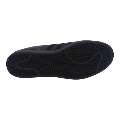 Schwarze Adidas Superstar ADV X UNITY Leder-Sneaker mit Gummisohle und 3-Streifen-Applikation.