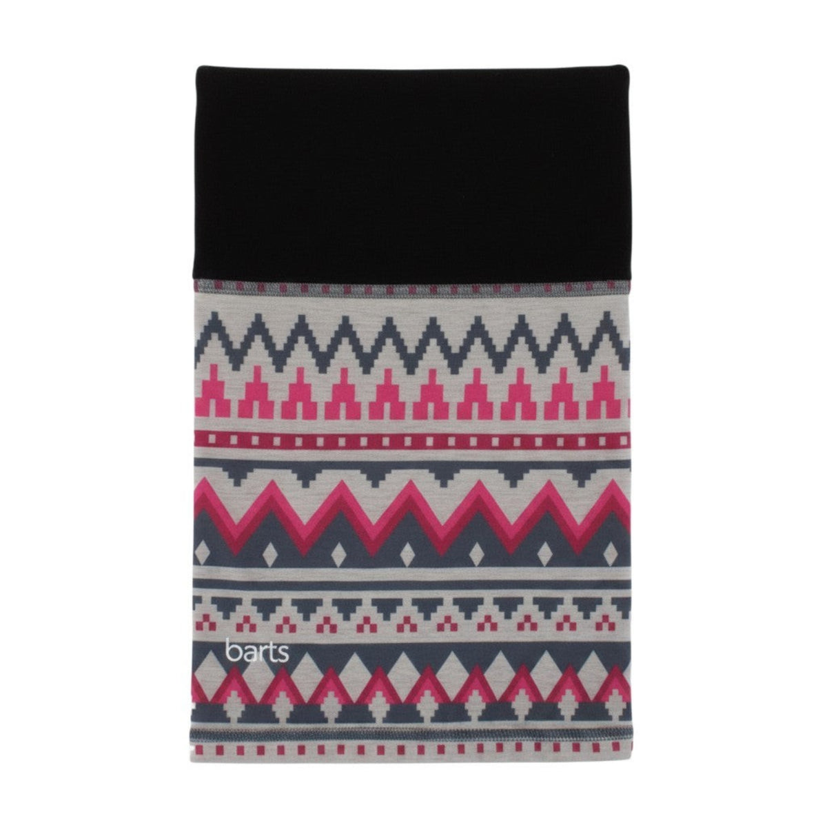 Brand Dealers Arena e.K. - BDA24 Schlauchschal mit Fleece-Futter und buntem geometrischem Muster in Grau und Pink
